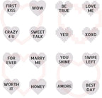 Mini Heart Conversation Cookie Cutter and Stencil Set Bundle Family Love Bakery Cutter Valentine Stencils DIY Bakery for Wedding Holiday and Lover Kids Painting Coloring Pages Comb (Mini Heart)