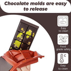 HABP GLOBAL 1 inch Chocolate Bar Mold, Silicone Deep Mold Ideal for making Homemade Stuffed Dubai Pistachio Chocolate,