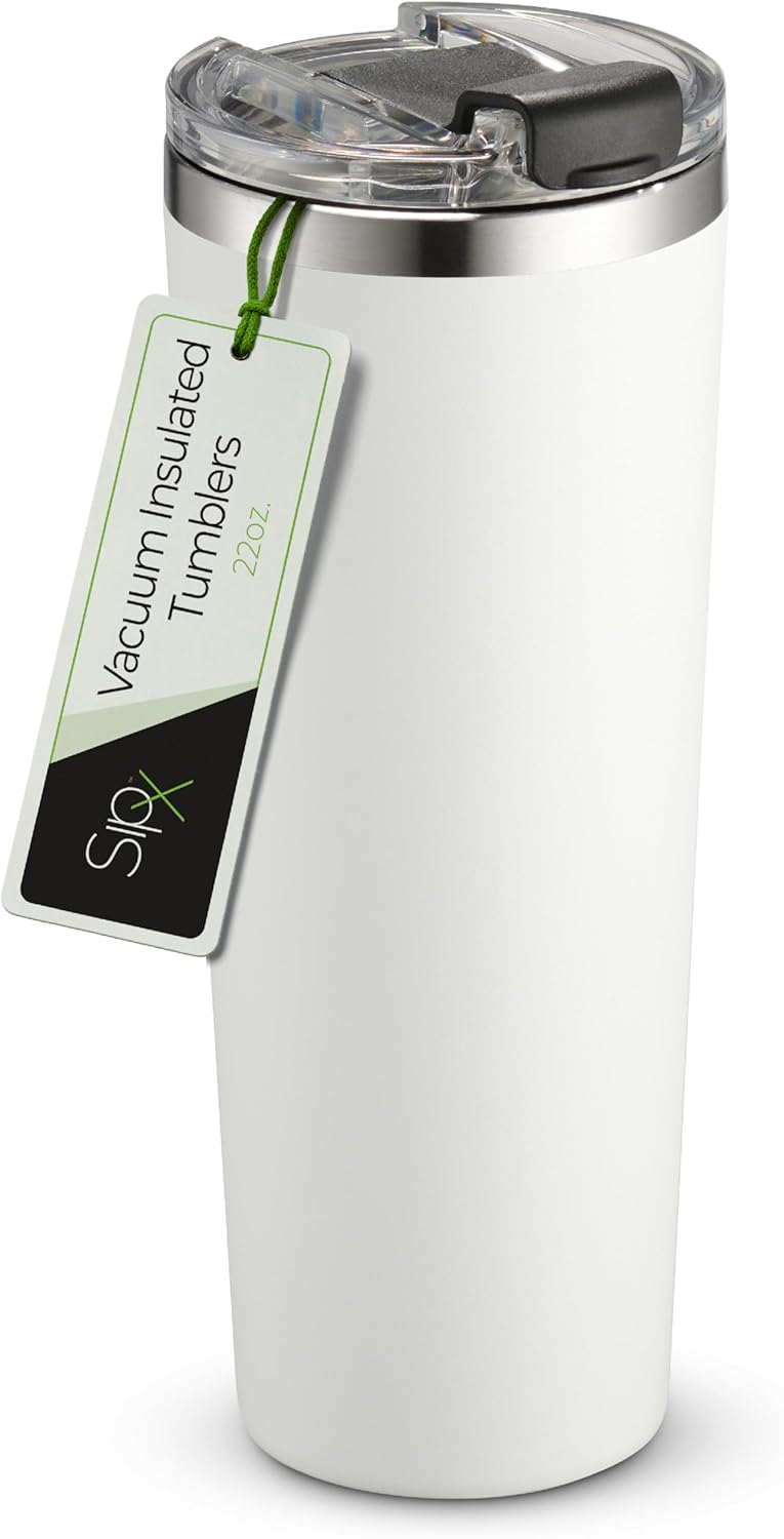 SipX™ Triple-Insulated Tumblers - 22oz. Premium Modern Tumbler With Lid, insulated Cup Keeps Hot For 6 Hours, Stainless Steel Tumbler Made Of Sustainable Material, Coffee Travel Mug For Home & Office