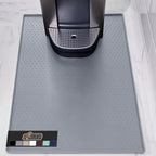 GORILLA GRIP Silicone Coffee Mat, 15x23, Espresso Drink Bar Station Accessories, Use Under Machine, Waterproof Heat Resistant Multi-Use Dish Drying Mats, Stays in Place, Kitchen Home Decor, Gray