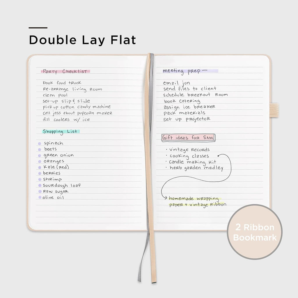 &And Per Se Lined Journal Notebook, 160 Pages, A5 5.7 x 8 inches College Ruled Thick Paper Notebook Journals for Writing, Hardcover Notebooks for Women Men Office School (1 Pack, Light Apricot)