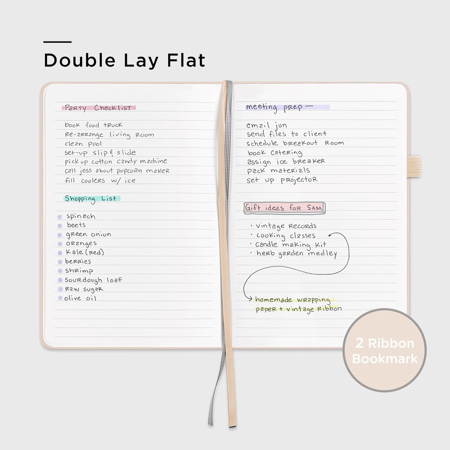 &And Per Se Lined Journal Notebook, 160 Pages, A5 5.7 x 8 inches College Ruled Thick Paper Notebook Journals for Writing, Hardcover Notebooks for Women Men Office School (1 Pack, Light Apricot)