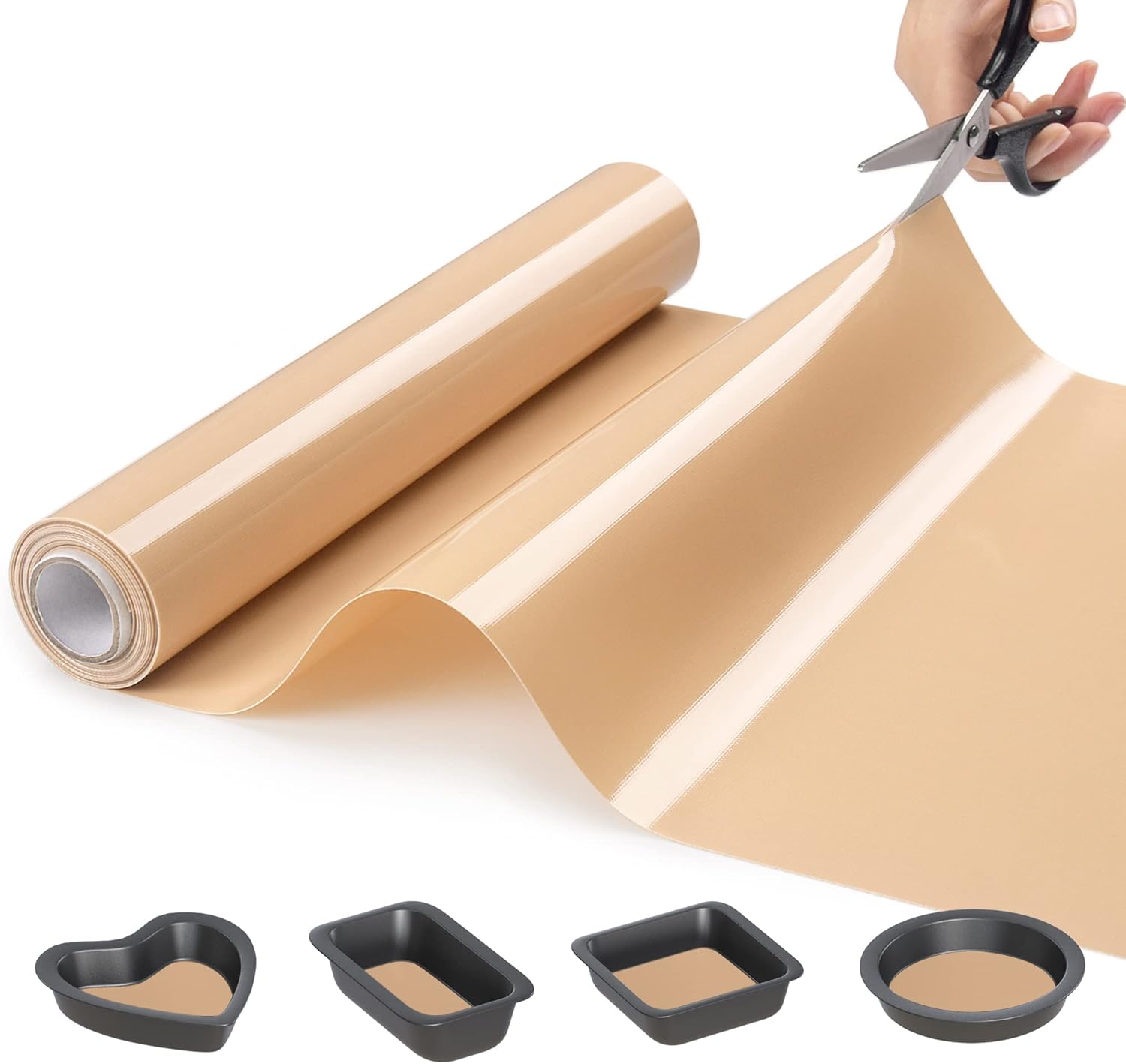 Silicone Baking Mat Roll - Best German Silicone - Non-slip Silicone Pastry Mat, Non-Stick Reusable Air Fryer Linner, Counter Mat, Oven Liner, Freeze Dryer Mat - 16IN x 8FT