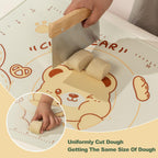 QELEG Non-Stick Silicone Baking Mat, 28'' X 20" Non Slip Pastry Mats Reusable Silicone Rolling Out Dough Mat with Measuremen and Edge Heightening Beige