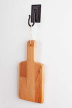 RTZEN Wall Mount Hook Set - Wrought Iron Decorative Rustic Metal Coat Hooks for Hanging - Handcrafted Classic Farmhouse Wall Mounted Black Hooks for Towel Robe or Hat Hanging - 3 Pack