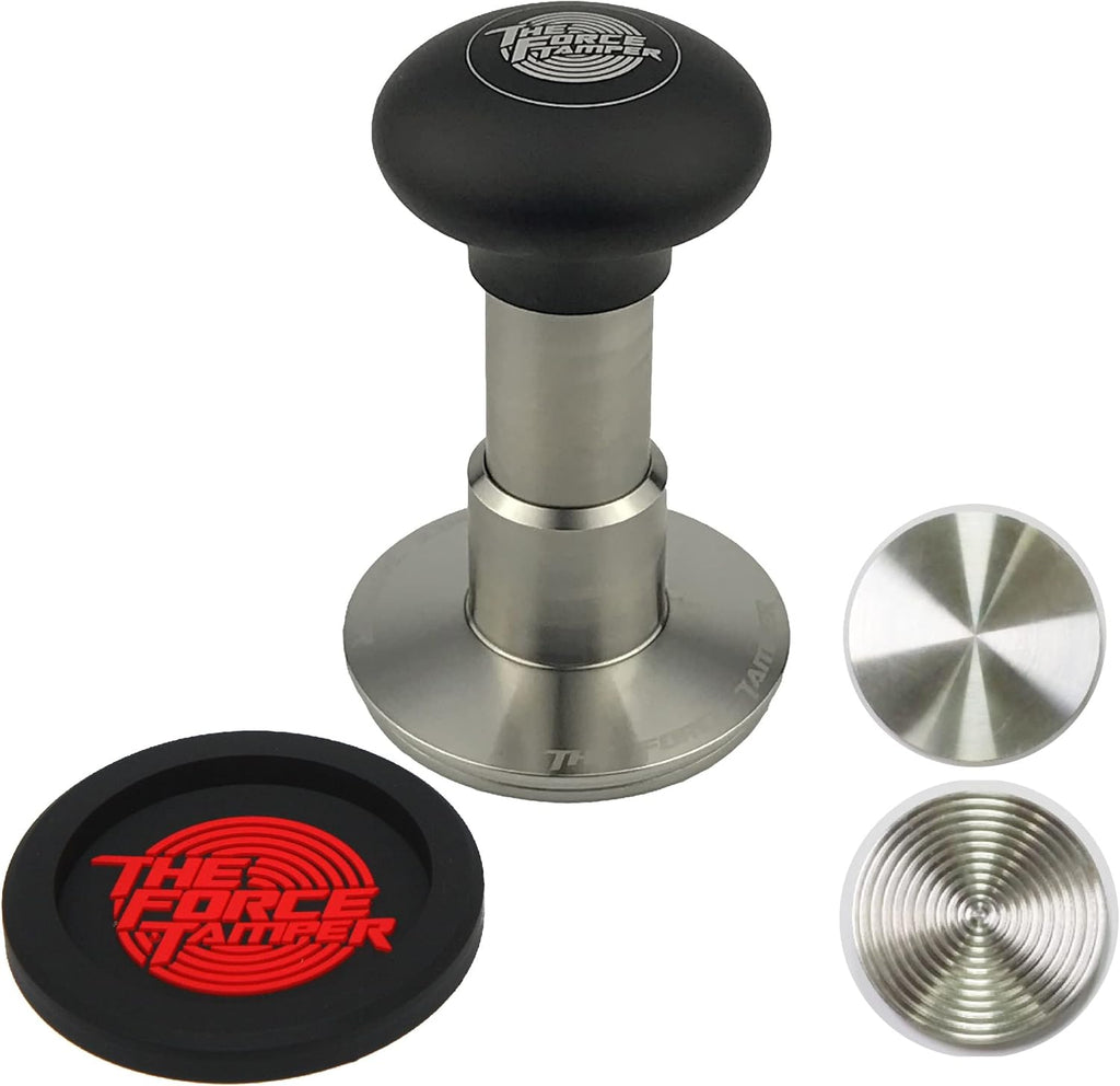 The Force Tamper Automatic Impact Coffee Tamper Adjustable Const Pressure and Autoleveling Extend Set New (Jelly, 58.50mm)
