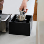 watchget Espresso Knock Box, Coffee Ground Knock Box, Dual Function Storage and Tamping Tool with Non-Slip Base, Made of Durable ABS Plastic, Perfect for Baristas and Coffee Enthusiasts, Black