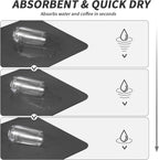 Coffee Mat - Absorbent Hide Stain Rubber Backed Dish Drying Mat for Kitchen Counter - Bar Mats for Countertops Accessories Fit Under Coffee Maker Espresso Machine