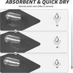 Coffee Mat - Absorbent Hide Stain Rubber Backed Dish Drying Mat for Kitchen Counter - Bar Mats for Countertops Accessories Fit Under Coffee Maker Espresso Machine