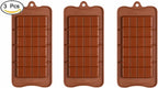 Protein Bar Molds, Energy Bar Molds 3 Pack Break Apart Silicone Chocolate Candy Molds, Non-Stick, BPA Free, Reusable for Homemade Snacks, Gifts