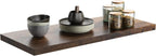 Wall Shelf Set of 1, Rustic Brown Floating Shelves 36 in W x 10 in D x 1 in H, Wooden Floating Wall Shelf with Invisible Brackets for Living Room/Bedroom/Bathroom/Kitchen Storage and Decor