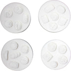Lovely Small Items Silicone Fondant Molds Set For Cake Topper, Gumpaste, Candy & Chocolate, Polymer Clay and More (Round Food Items)