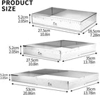 Guowall Extensible Stainless Steel Square Cake Mold Heavy Duty Adjustable Mousse Ring Rectangle Shaped Detachable Mousse Cake Cutter, Pastry DIY Baking Tool - 10 * 7in
