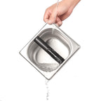 Ailelan Coffee Knock Box,Espresso Dump Bin,Coffee Bin,Stainless Steel Espresso Knock Box Built-in Container for Ground 6.3 x 6.89 x 3.7 inch (Square)