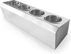 Flatware Organizers Stainless Steel Cylinder Flatware Silverware Utensil Holder Organizer Caddy (4 holes)