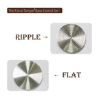 The Force Tamper Automatic Impact Adjustable Constant Pressure and Autoleveling Coffee Tamper Reddish Brown Jellyfish Wooden Handle Set Pro (Extend Set, 58.35mm)