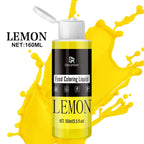 Food Coloring - Vibrant Liquid Icing Food Coloring Set for Baking, Cake Decorating, Easter Egg, Airbrush - Tasteless Food Color Dye for Fondant, Slime, DIY Crafts - 5.5 Fl.oz / 160ml Each (Lemon)