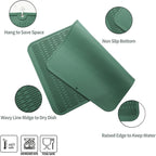Silicone Dish Drying Mat for Multiple Usage,Easy clean,Eco-friendly,Heat-resistant Silicone Mat for Kitchen Counter or Sink,Refrigerator or Drawer Liner Green 4XL 32 inches x 18 inches