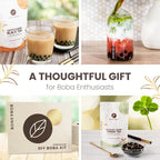 Boba Snob Boba Tea Making Kit, Bubble Tea Kit with Boba Gift Set, Boba Tea Maker Kit with Premium Loose Leaf Teas, Tumbler, Two Stainless Steel Boba Straws, Teaspoon, and Tapioca Boba Pearls (Medium)