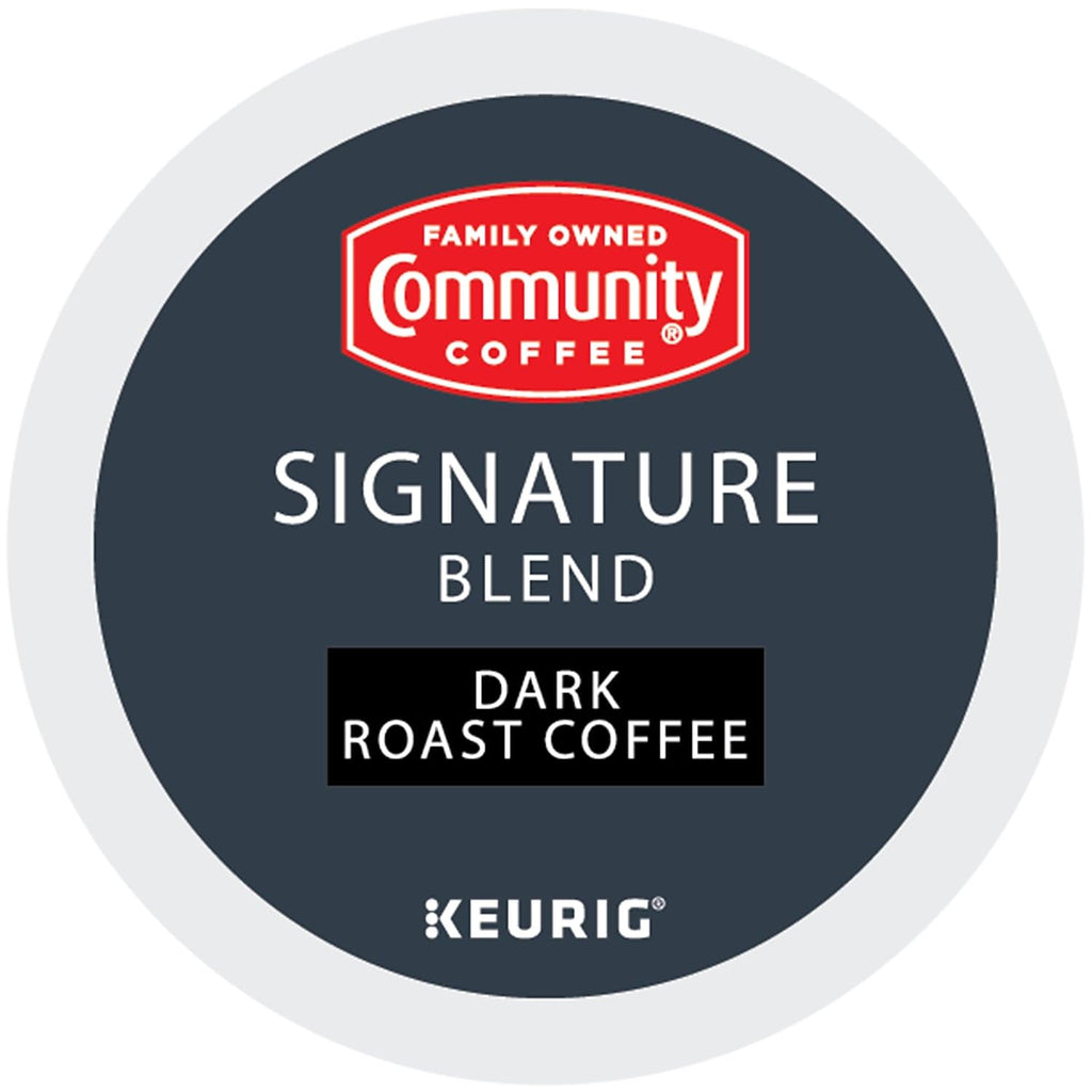 Community Coffee Signature Blend 24 Count Coffee Pods, Dark Roast, Compatible with Keurig 2.0 K-Cup Brewers, 24 Count (Pack of 1)