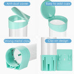 Medium Pull Type Cup Dispenser, Paste or Screw Plate Mountable Cups Holder, Fits 5oz - 7oz Cone or Flat Bottom Cups, 16” Tube Length, Mounting Water Dispenser Cooler or Wall (Medium, Green)