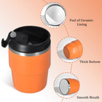 4oz Espresso Cups, Insulated Espresso Cups Set of 2, Expresso Shots Cup, Stainless Steel Shot Glasses for Coffee, Portable Espresso Travel Mug for Camping