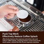 watchget 53mm Espresso Paper Filters - 100 Pcs Unbleached Coffee Filter Papers for Espresso Machine Puck Screen, Compatible with 54mm Portafilter Baskets, Replacement Paper Filters for Barista Tools