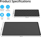 Silicone Coffee mat 24''x16'' – Non-Slip Bar Mat with Detachable Drying Layer for Espresso Machines, Countertops & Dish Racks