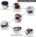 51mm Espresso Tamper Set, 5PCS Coffee Tamper Kit with WDT Tool, Coffee Stirrer, Dosing Funnel, Puck Screen 51mm Espresso Accessories Tampers Kit (Silver)