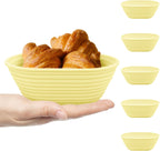Silicone Banneton, Sourdough Bread Baskets (Set of 5, 6.5 Inch), Mini Oval Proofing Bowls, Bread Making Baking Supplies, Banneton proofing basket for Sourdough Baking