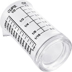 Ackers 4oz Glass Measuring Cup – Shot Glass with Ounce,Ml,Cups Markings for Kitchen & Bar(Pack of 2)