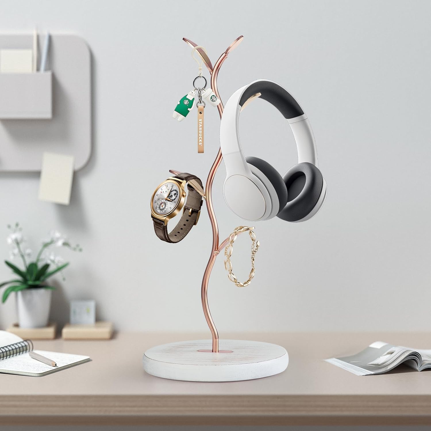 Mug Holder, Countertop Mug Tree, Coffee Mugs & Tea Cup Storage Rack, Coffee Counter Bar Accessory & Kitchen Organizer