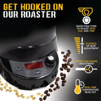 SR800 Coffee Roaster – Roast Coffee at Home – Variable Heat and Fan Control – Digital Display – Roasts 6–8 oz (170–226g) Per Batch – Easy to Use – Fast Roast Time