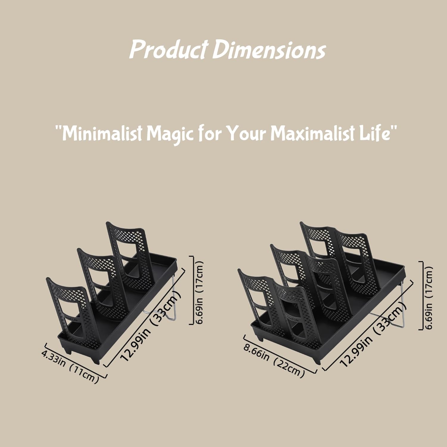 Cup Lid Dispenser and Dispenser Organizer Cup Display Stand,24 oz Plastic Coffee Cup Holder for Countertop,3Slots,Cup Display Stand on Restaurant,Bathroom,Kitchen,Coffee Shop