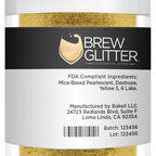 Yellow BREW GLITTER Edible Glitter For Drinks, Cocktails, Beer, Garnish Glitter & Beverages | KOSHER & HALAL Certified | 100% Edible & Food Grade | Vegan, Gluten, Nut Free (25g, Yellow)