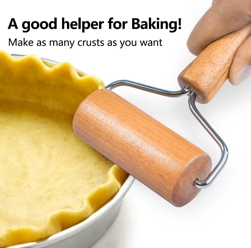 Rolling Pin, Small Rolling Pin Tortilla Roller, Wooden Dough Roller Fondant Tools for Home Kitchen Baking Cooking Pastry Tortilla Pizza Cookie(9.5cm*19cm)