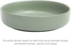 Gibson Elite Pasco 16 Piece (Service for 4) Plates and Bowls Double Bowl Reactive Glaze Dishes Stoneware Ceramic Dinnerware Set - Green