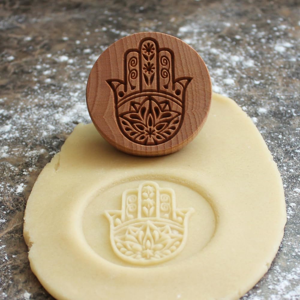 Wood Cookie Stamp, 2.5 Inch (Hamsa CS-082)