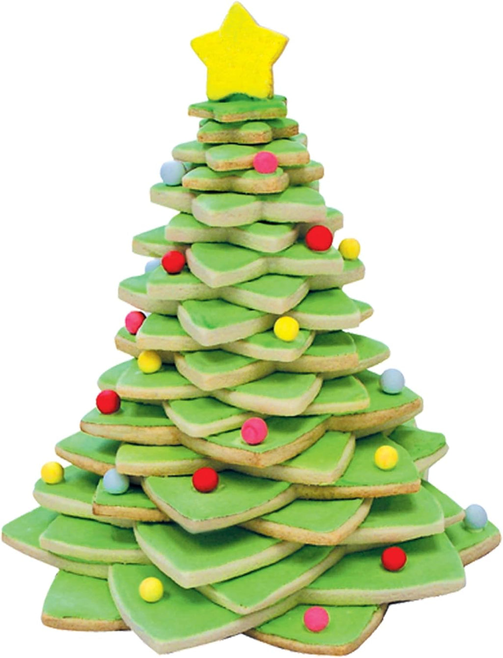 R&M International Star Tree Cookie Cutters to Make 3D Tree, 10-Piece Plastic Set