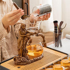 Glass Teapot Set with Infuser Semi Automatic Tea Set Magic Teapot (Beauty)