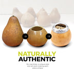 BALIBETOV Yerba Mate Gourd Set (Original Natural Handmade Yerba Mate Cup Argentina) - Includes Mate Tea Cup, Bombilla (Mate Straw) and Clean Brush - Classic Mate Cup and Bombilla Set (Suela)