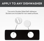 KitchenTour Dishwasher Magnet Clean Dirty Sign, Strong Magnet Clean Dirty Sign for Dishwasher, Farmhouse Wood Design Non-Scratch Dish Washer Indicator Kitchen Decor, Silver