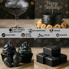 Bulk 20g Black Edible Glitter for Drinks | Premium Edible Glitter for Cakes, Cocktails, Black Cake Decorating Decorations Food Grade, Vegan, Kosher, Halal, Gluten Free - Made in USA