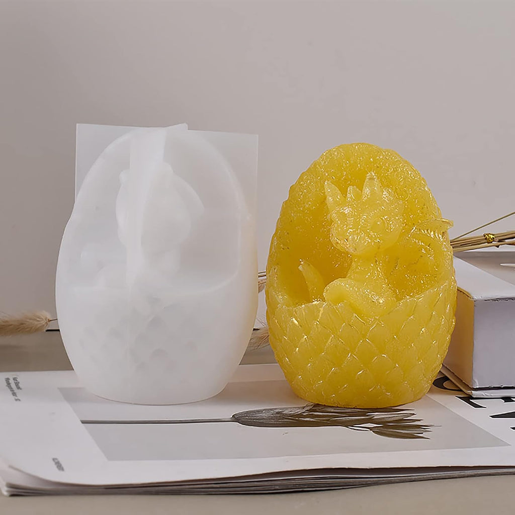 Vertical Dragon Egg Mold Dinosaur Mold Silicone Mold for Resin Dragon Candle Mold Easter Egg Mold Dragon Silicone Mold for Candles Home Decoration Mold Animal Resin Mold Cartoon Mold Dragon Mold