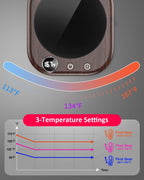 Mug Warmer,40W Coffee Mug Warmer for Desk with Temperature Display, 4 H Auto Shut Off, 3 Temp Settings & 1-12H Timer, Smart Electric Beverage Warmer for Coffee, Tea, Water, Milk and Coco(Wood Grain)