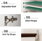 Buffet Cabinet with Storage, Coffee Bar with Drawer & Adjustable Shelf, Modern Sideboard for Kitchen, Dining Room, Living Room, White