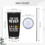 Guitar Gifts for Men Travel Coffee Mug Cups, Gift for Musicians, Gifts for Guitar Players Lovers, Guitarists 20 Oz Stainless Steel Tumbler