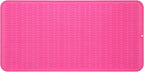 Silicone Dish Drying Mat for Multiple Usage,Easy clean,Eco-friendly,Heat-resistant Silicone Mat for Kitchen Counter or Sink,Refrigerator or Drawer Liner Rose 5XL 36inches x 18inches