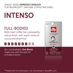 Illy Espresso Compatible Capsules - Single-Serve Coffee Capsules & Pods - Intenso Dark Roast - Notes Of Cocoa & Dried Fruit Coffee Pods - For Nespresso Coffee Machines – 10 Count