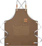 Lisianthus 2 Pack Adjustable Bib Aprons for Women with Pockets, Men's Kitchen Cooking Apron